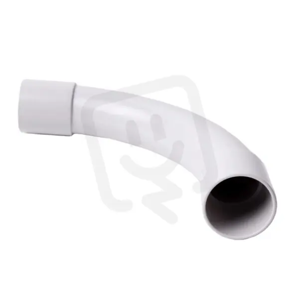 Koleno 90° pro tuhé elektroinstalační trubky PVC pr. 50 mm, světle šedé. Zlevněný