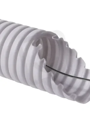 Ohebná trubka PVC MONOFLEX 25 mm s drátem, 22212, 320N/5cm, světle šedá. Poslední Šance
