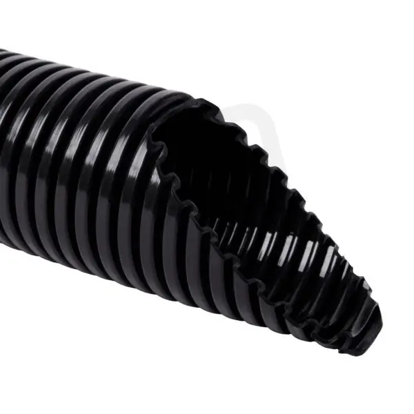 Značkový Ohebná trubka UV stabilní bezhalogenová PA pr. 28,5 mm, 350N/5cm, černá