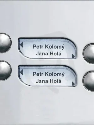 Tesla Stropkov 4FN 230 84.5 Modul tlačítkový KARAT 4+n4 tl. (nerez INOX) Autentický