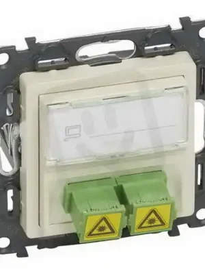 Sleva VALENA LIFE OPTICKÁ ZÁSUVKA 2X SC-APC S DRŽÁKEM ŠTÍTKŮ BÉŽOVÁ LEGRAND 753230