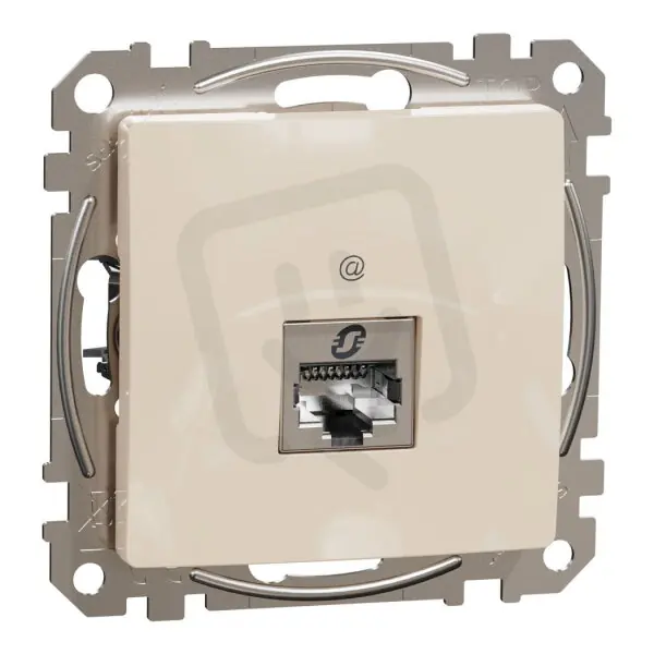 Sedna D/E Datová zásuvka 1xRJ45 kat. 6A STP, Béžová SCHNEIDER SDD112466S Novinka
