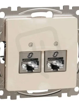 Oblíbený Sedna D/E Datová zásuvka 2xRJ45 kat. 6A STP, Béžová SCHNEIDER SDD112467S