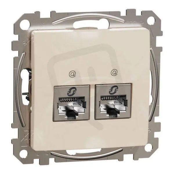 Oblíbený Sedna D/E Datová zásuvka 2xRJ45 kat. 6A STP, Béžová SCHNEIDER SDD112467S