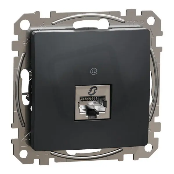 Nová Kolekce Sedna D/E Datová zásuvka 1xRJ45 kat. 6 STP, Antracit SCHNEIDER SDD114461S