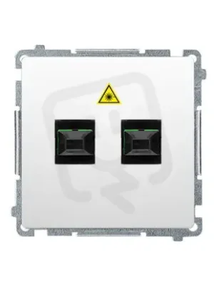 Rychlé Dodání Světlovodná/optická zásuvka dvojitá SC/APC bílá KONTAKT SIMON BMGS2.01/11