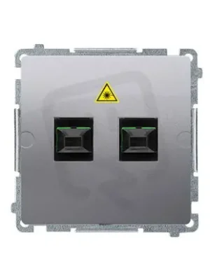 Časově Omezené Světlovodná/optická zásuvka dvojitá SC/APC Inox KONTAKT SIMON BMGS2.01/21