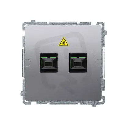 Časově Omezené Světlovodná/optická zásuvka dvojitá SC/APC Inox KONTAKT SIMON BMGS2.01/21
