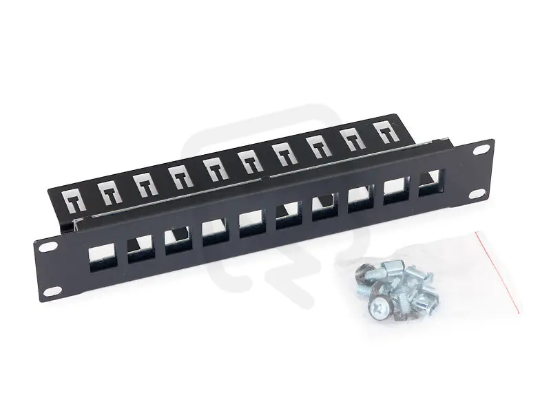 10‘‘ modulární patch panel 1U, 10ks keystone,14,8x17,5mm TRITON RAB-PP-X03-C1 Nejprodávanější