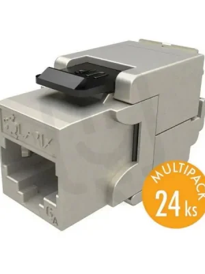 10G keystone CAT6A STP RJ45 černý samořezný (balení 24 kusů) SOLARIX 25286912 Víkendová Akce