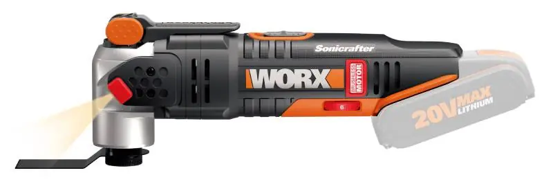 WX693.9 – Aku multifunkční oscilační bruska 20V NITRO Sonicrafter – bez akumulátoru – Powershare Nízká Cena