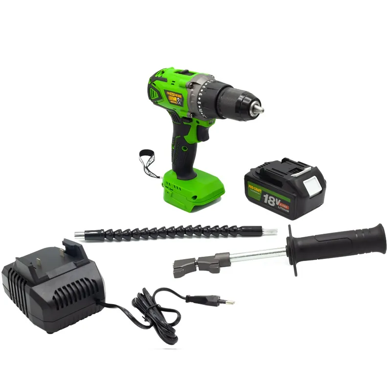 Aku vrtací šroubovák s příklepem Procraft PA18BL 1 baterie PA18BL 1B Akce