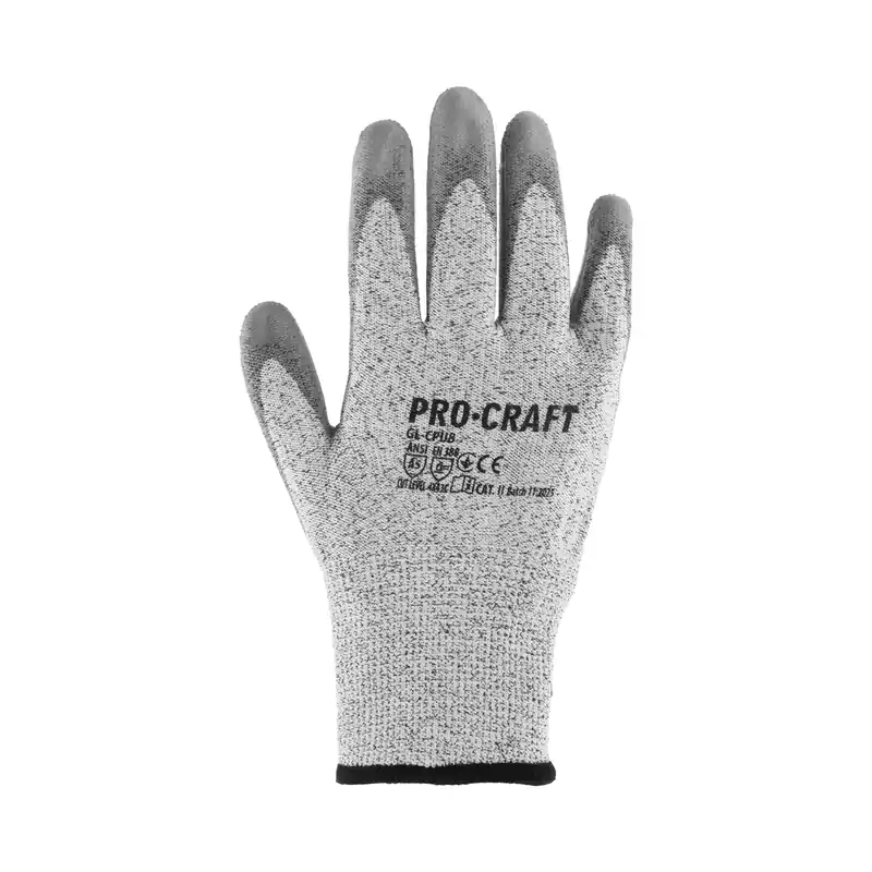 Přímo Od Výrobce Pracovní rukavice polyuretanové odolné proti proříznutí, XL Procraft GL-CPU10 GL-CPU10