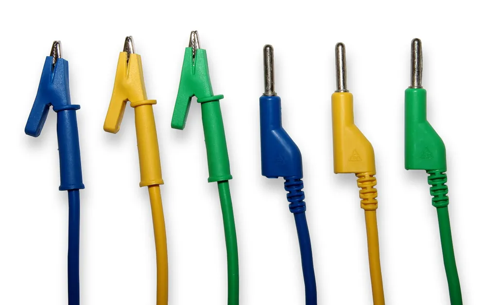 Kabel k laboratorním zdrojům 100cm žlutý Hit Sezóny