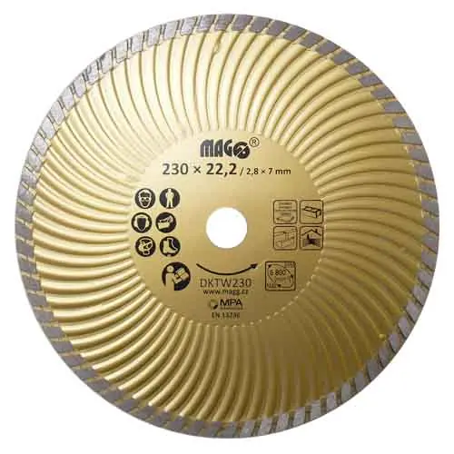 Magg DKTW230 Diamantový kotouč TURBO-W 230x22,2mm Nejlepší Volba