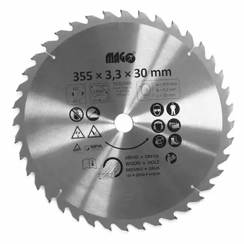 Magg 9335540 Pilový kotouč 355x3,3x30mm/40 zubů - střídavě šikmé Akční Nabídka