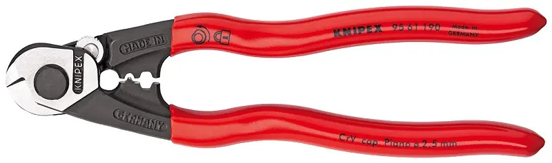 Horká Nabídka KNIPEX 9561190 nůžky na ocelová lana max pr. 4,0 mm a kulatiny 2,5mm