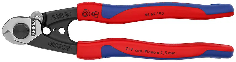 Objednat Nyní KNIPEX Nůžky na drátěná lanka 190mm - 9562190