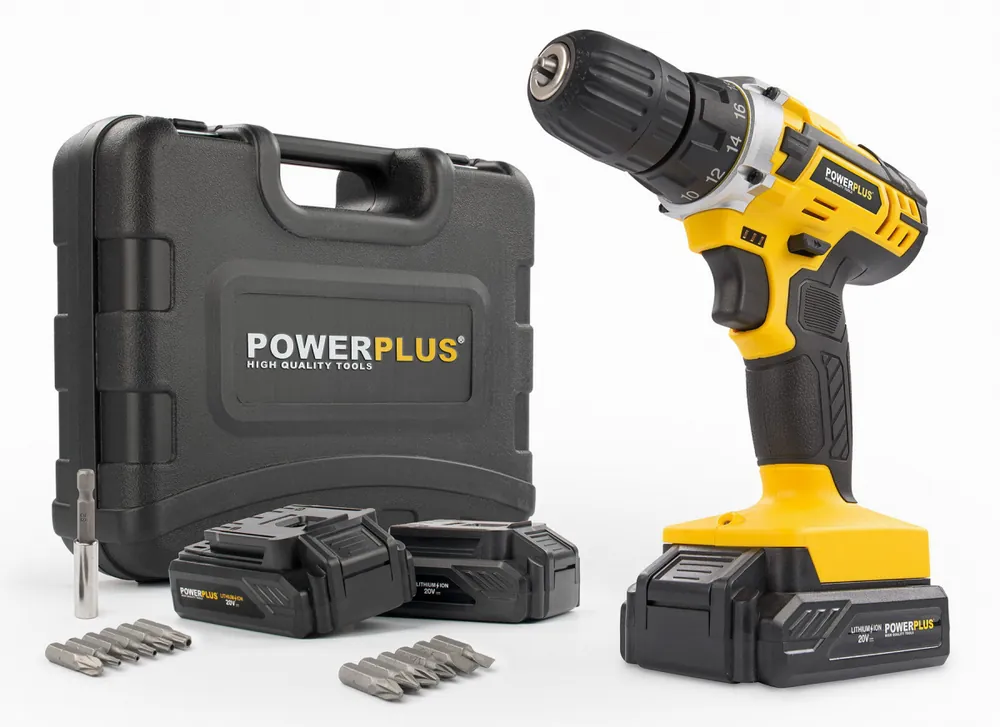 PowerPlus POWX00501 Aku šroubovák / vrtačka 20V LI, 3x 1,3Ah Jen Po Omezenou Doba