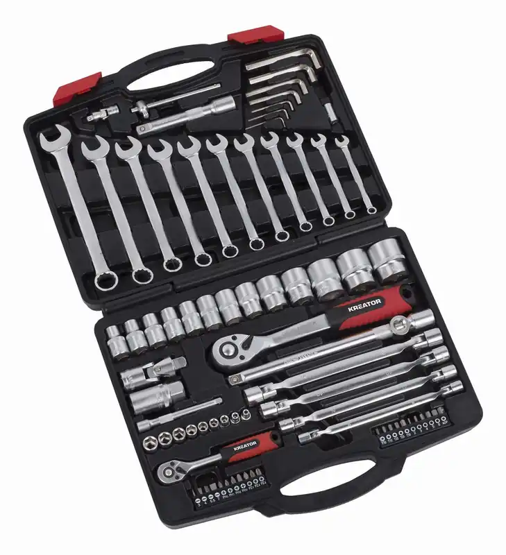 Výhodná Nabídka KREATOR KRT500121 77-dílná gola sada 1/2" , 1/4" v kufru
