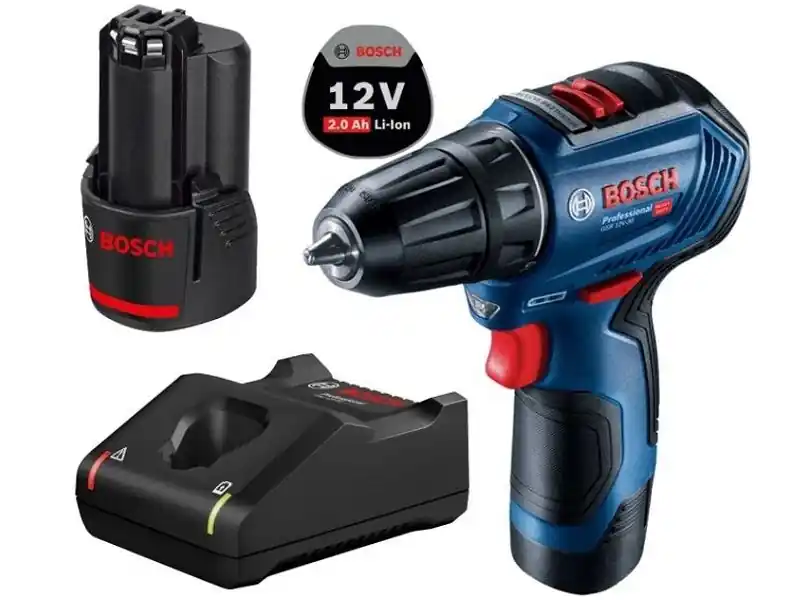 Bosch GSR 12V-30 Professional Aku vrtací šroubovák 2x2.0Ah, kufr - 06019G9000 Horká Nabídka