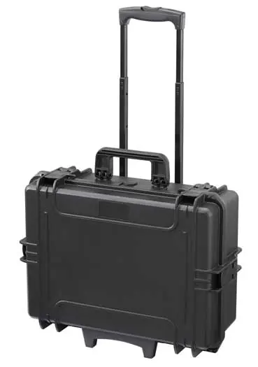 Magg MAX505STR MAX Plastový kufr, 555x445xH 258mm, IP 67, černý, kolečka, madlo Bezpečná Platba