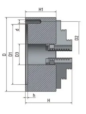Vysoce Kvalitní Optimum 3442812 4-čelisťové sklíčidlo 125 mm s centrickým upínáním