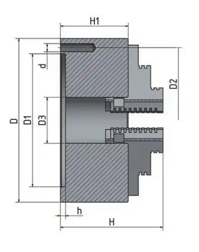 Sleva Optimum 3442816 4-čelisťové sklíčidlo 160mm s centrickým upínáním