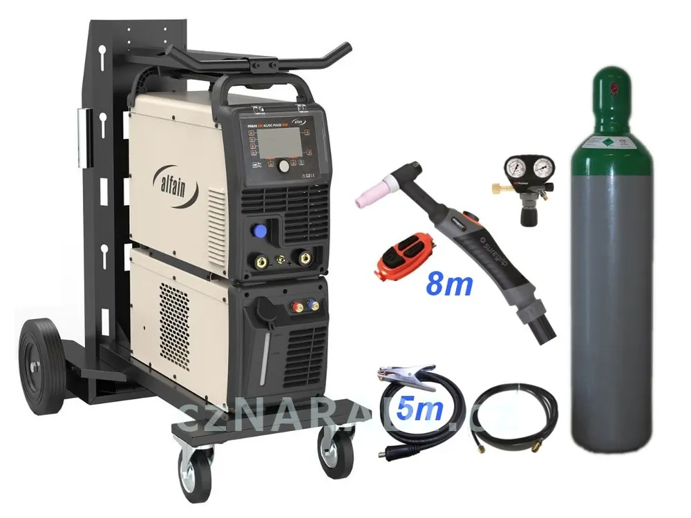 PEGAS 320 DC PULSE NEO + chladící jednotka + vozík + hořák 8m U/D + venil + lahev Nejlepší Volba