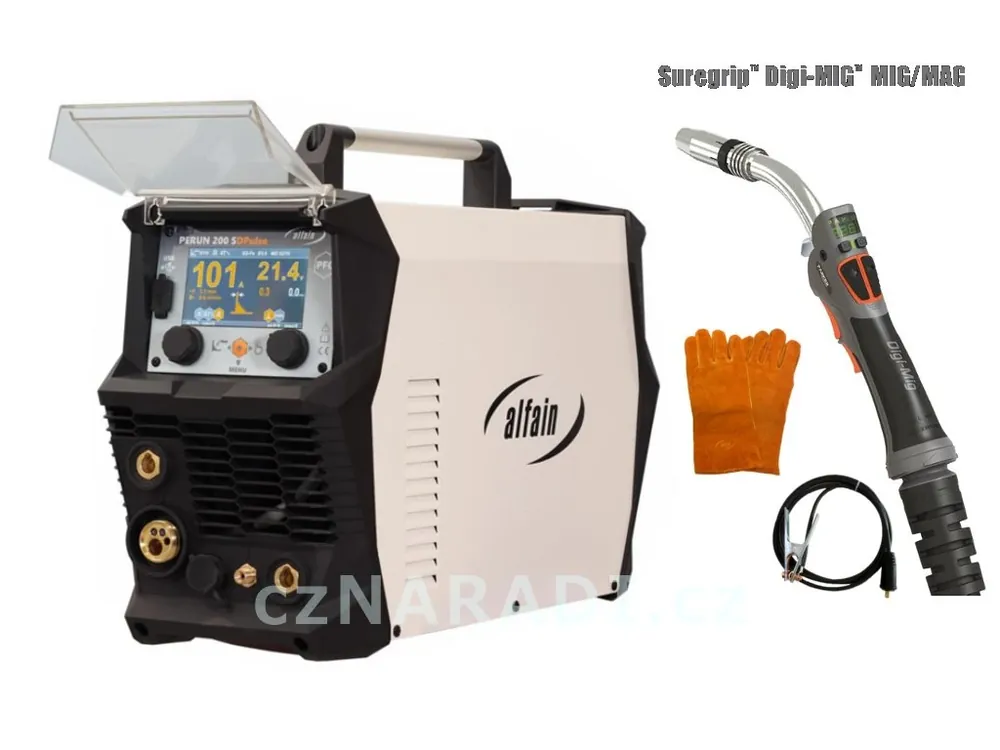 PERUN 200 SDpulse + hořák Digi MIG U/D + zem Must-Have