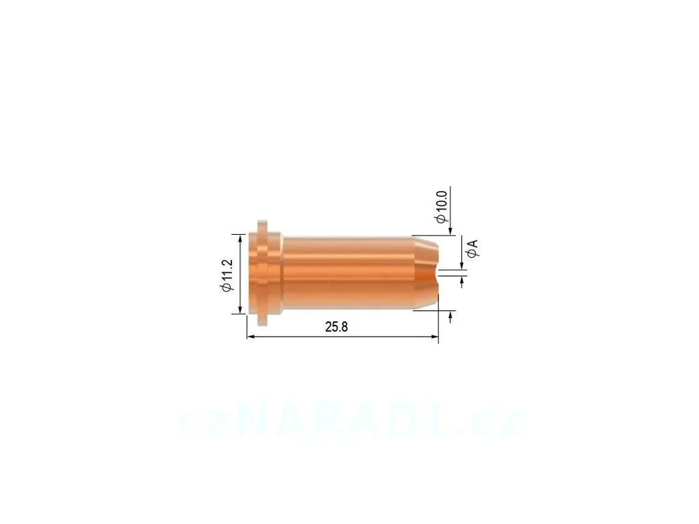 Dýza dlouhá 0,9mm 30/40A pro hořák PT-60 Tovární Cena